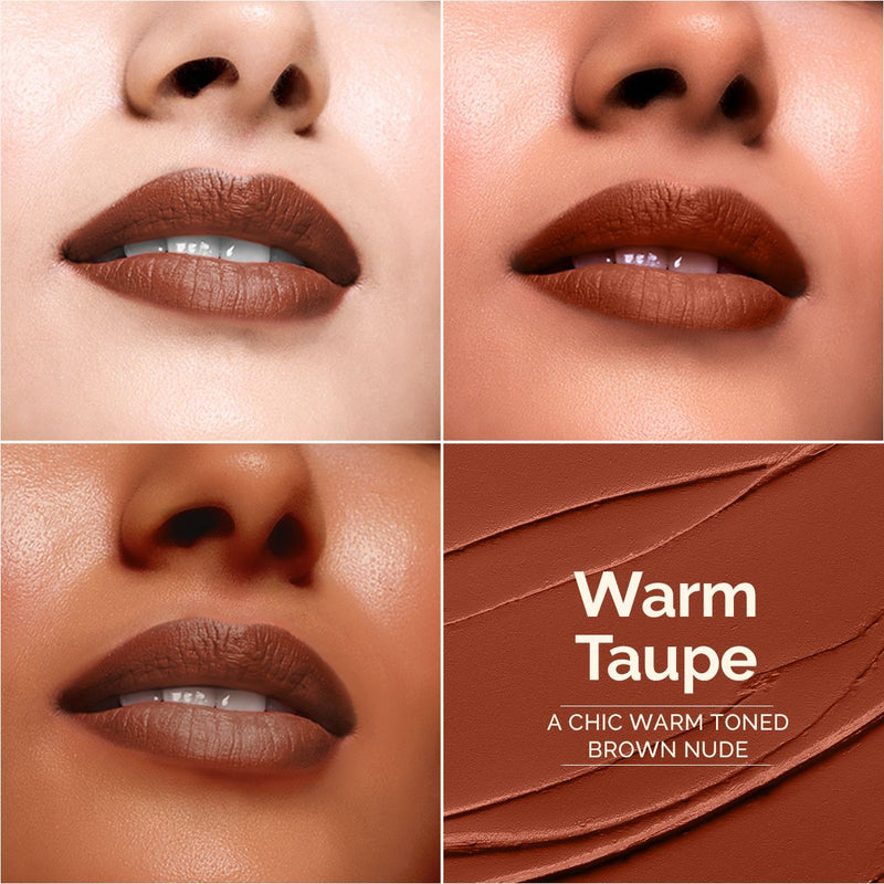 Luxe Matte Long Stay Lipstick with Passion Fruit Oil & Vitamin E   -2g | Warm Taupe