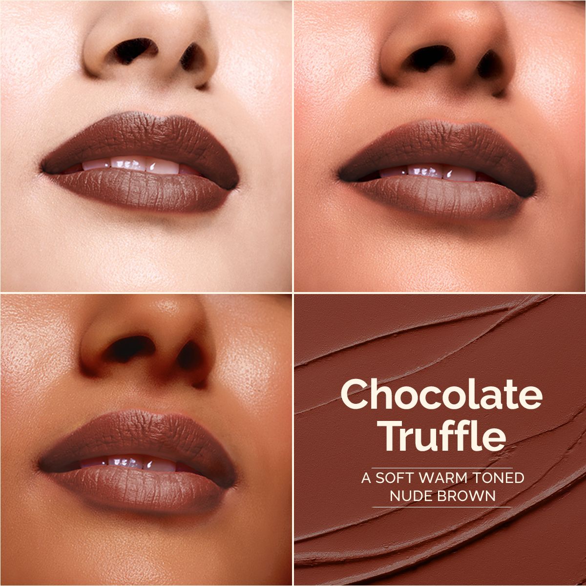Luxe Matte Long Stay Lipstick with Passion Fruit Oil & Vitamin E   -2g | Chocolate Truffle