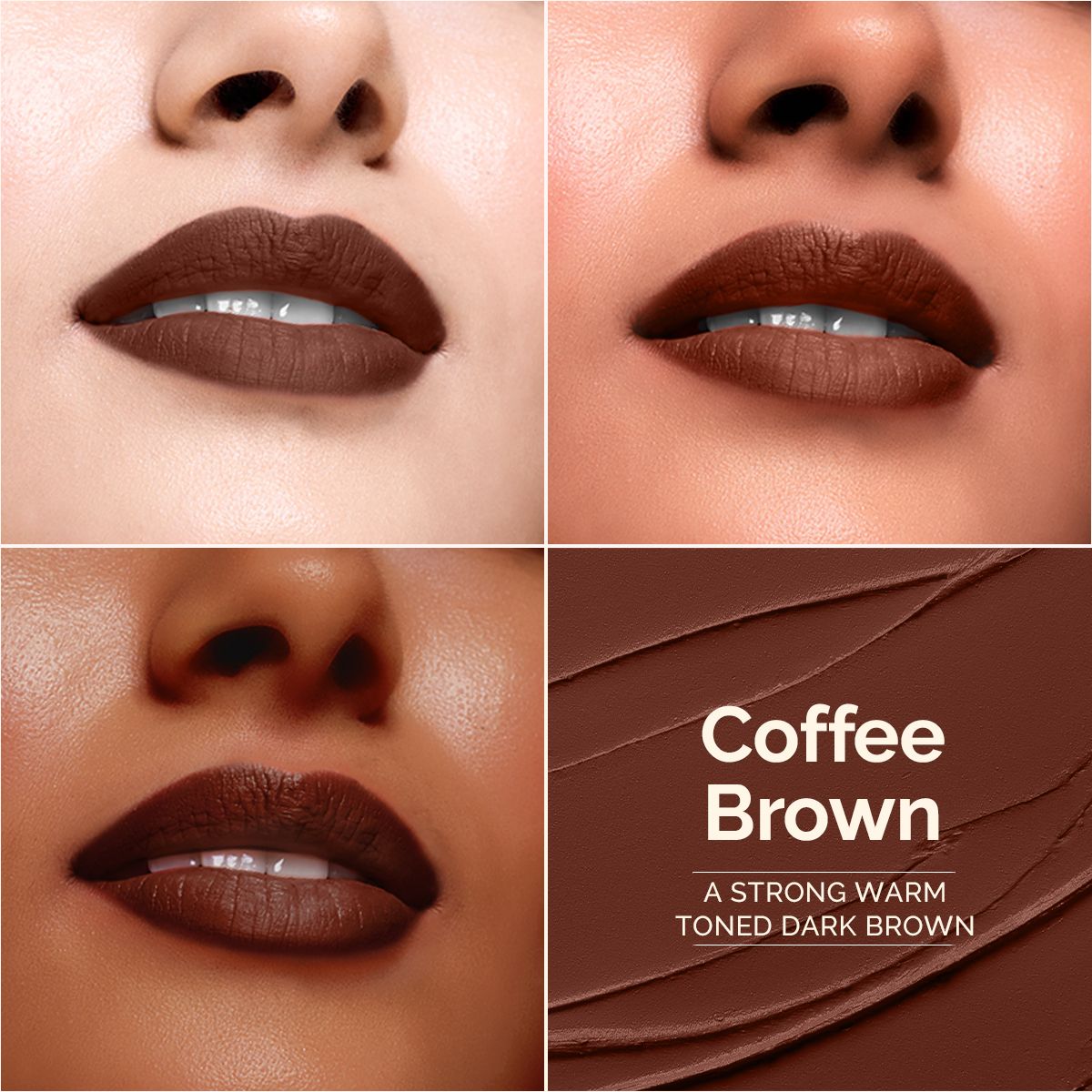 Luxe Matte Long Stay Lipstick with Passion Fruit Oil & Vitamin E   -2g | Coffee Brown