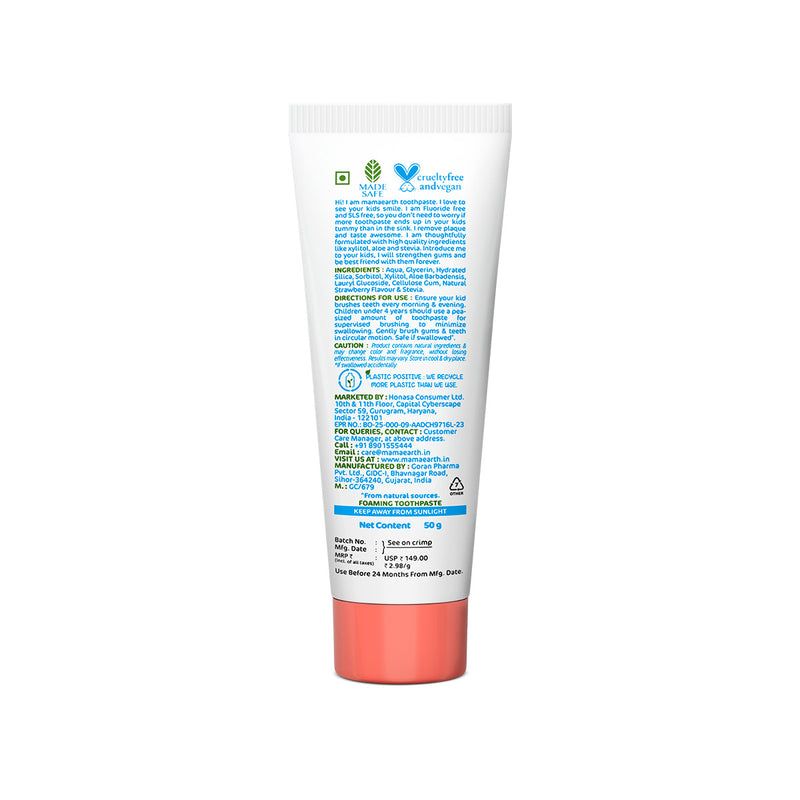 100% Natural Berry Blast Toothpaste for Kids, 50g