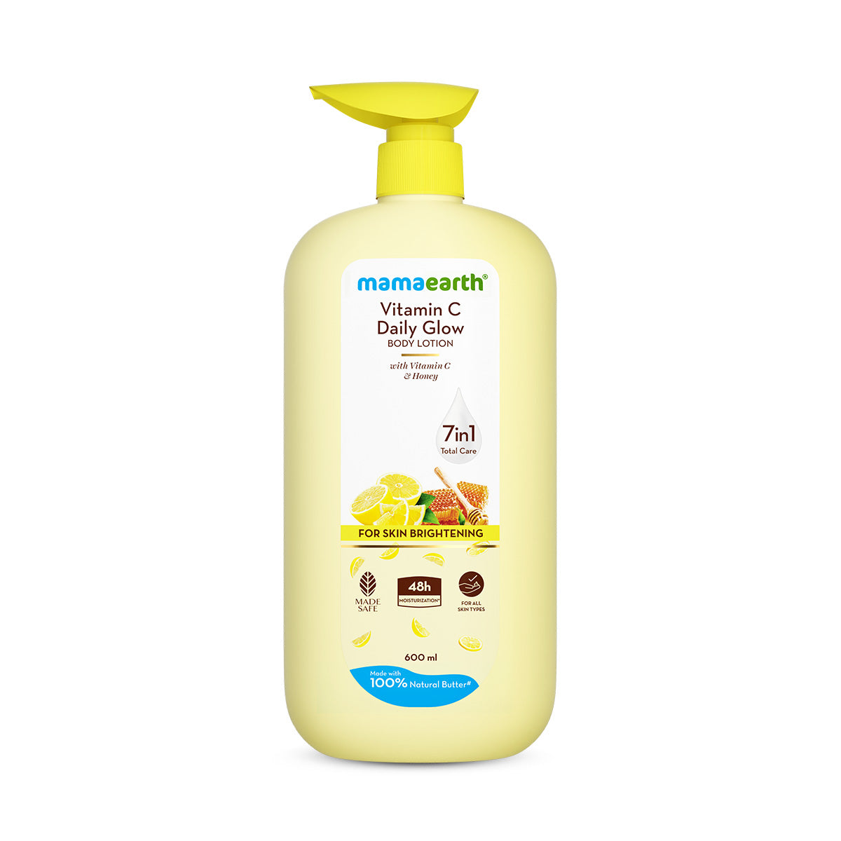 Mamaearth Vitamin C Daily Glow Body Lotion with Vitamin C & Honey for Skin Brightening - 600 ml