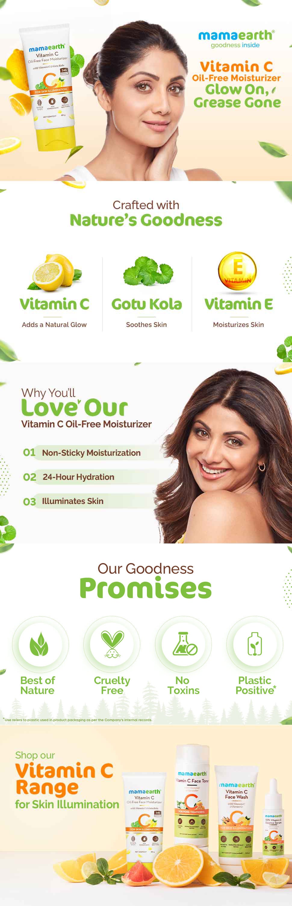 Results of Mamaearth Vitamin C Oil-Free Face Moisturizer