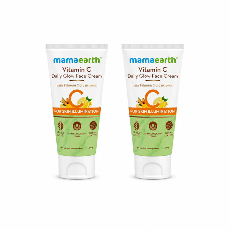 Vitamin C Daily Glow Face Cream With Vitamin C & Turmeric for Skin Illumination - 150 g (Pack of 2)