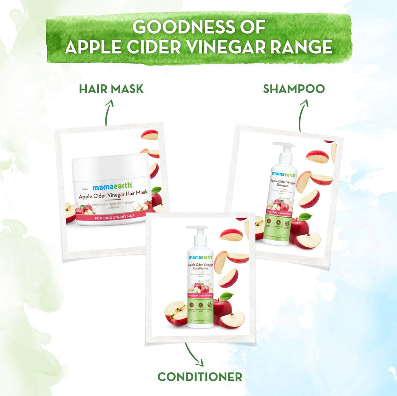 Apple Cider Vinegar Hair Mask with Organic Apple Cider Vinegar and Biotin for Long and Shiny Hair - 200 g