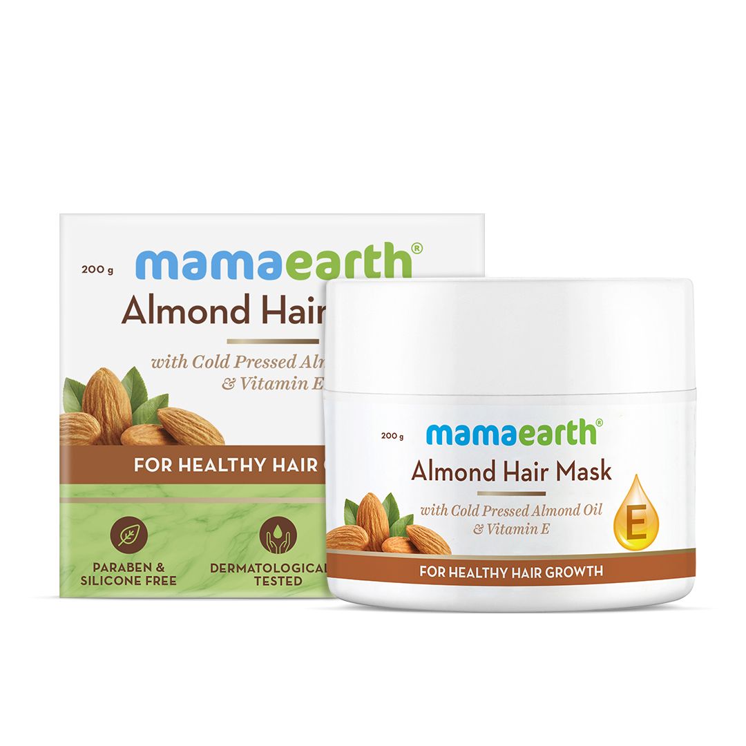 Mamaearth Almond Hair Mask with Cold Pressed Almond Oil & Vitamin E for Healthy Hair Growth- 200 g