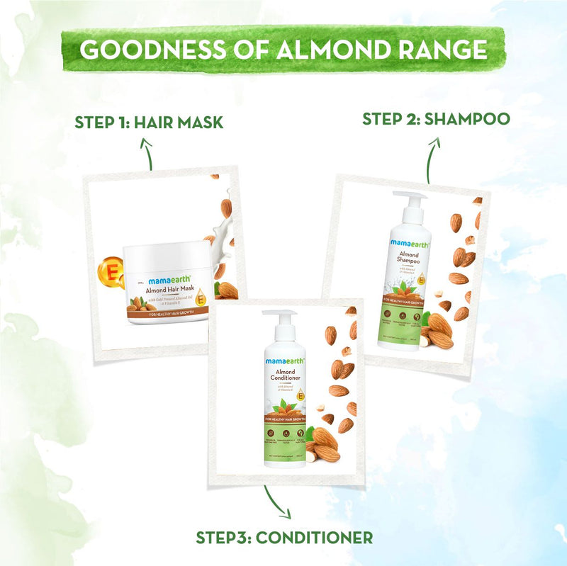 Mamaearth Almond Hair Mask with Cold Pressed Almond Oil & Vitamin E for Healthy Hair Growth- 200 g