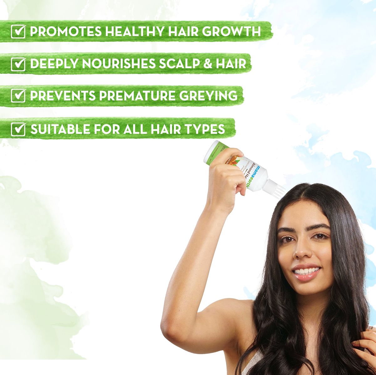 Almond Hair Oil with Cold Pressed Almond Oil & Vitamin E for Healthy Hair Growth - 150 ml
