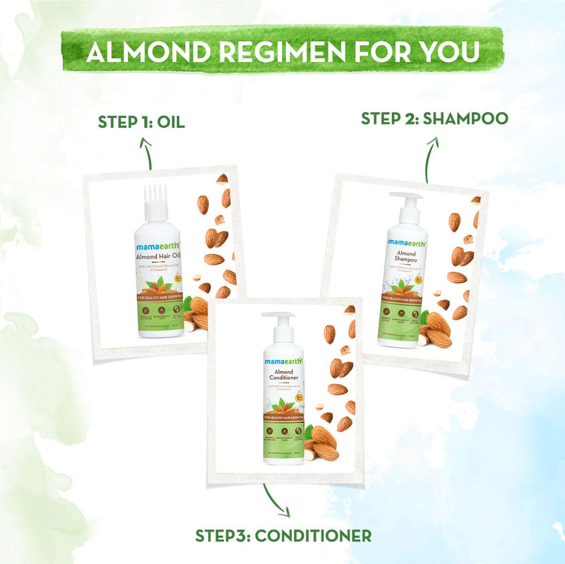 Almond Shampoo with Cold Pressed Almond Oil and Vitamin E for Healthy Hair Growth - 250 ml