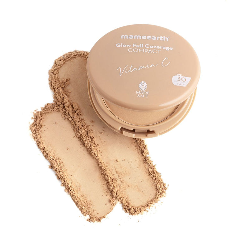 Glow Full Coverage Compact With SPF 30 - 9g | Almond Glow