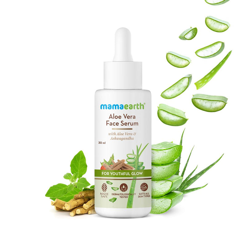 Aloe Vera Face Serum with Aloe Vera & Ashwagandha for a Youthful Glow– 30 ml