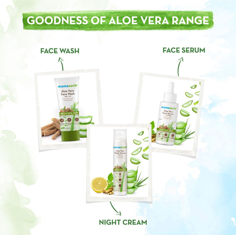 Aloe Vera Night Cream with Aloe Vera and Ashwagandha for a Youthful Glow – 50 g