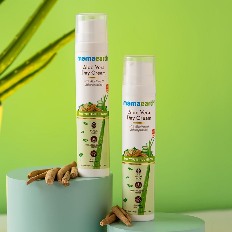 Aloe Vera Day Cream with Aloe Vera & Ashwagandha for a Youthful Glow - 50 g