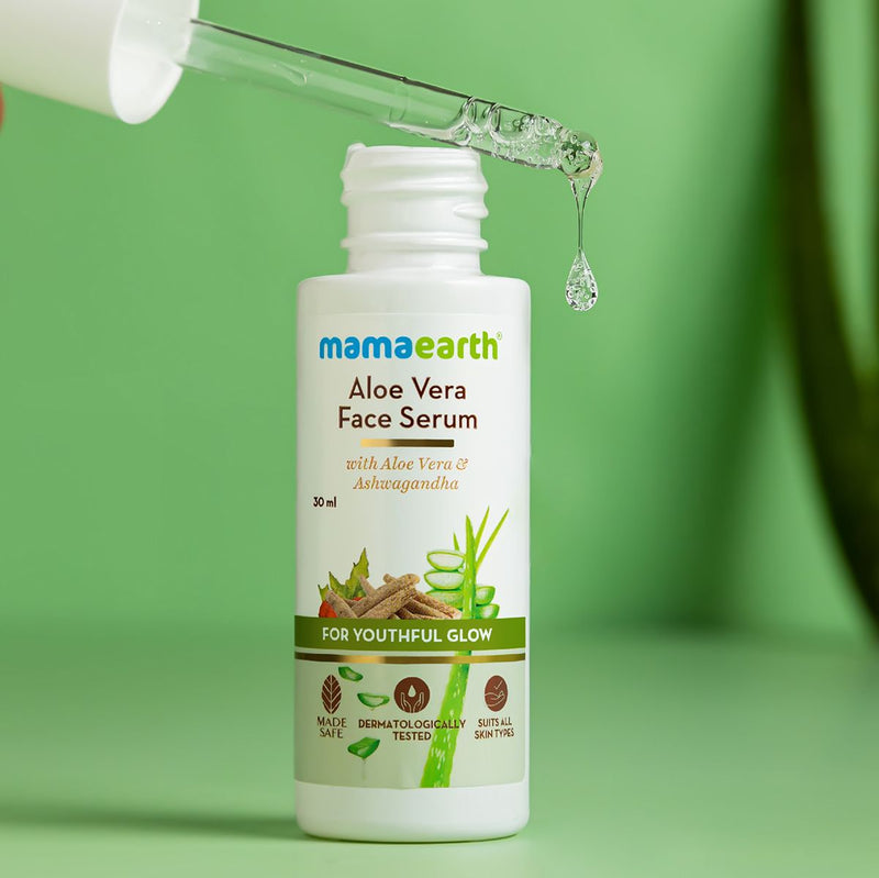 Aloe Vera Face Serum with Aloe Vera & Ashwagandha for a Youthful Glow– 30 ml