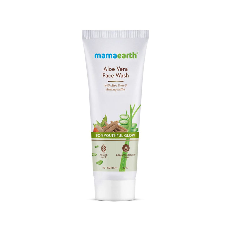 Aloe Vera Face Wash with Aloe Vera & Ashwagandha for a Youthful Glow - 20ml