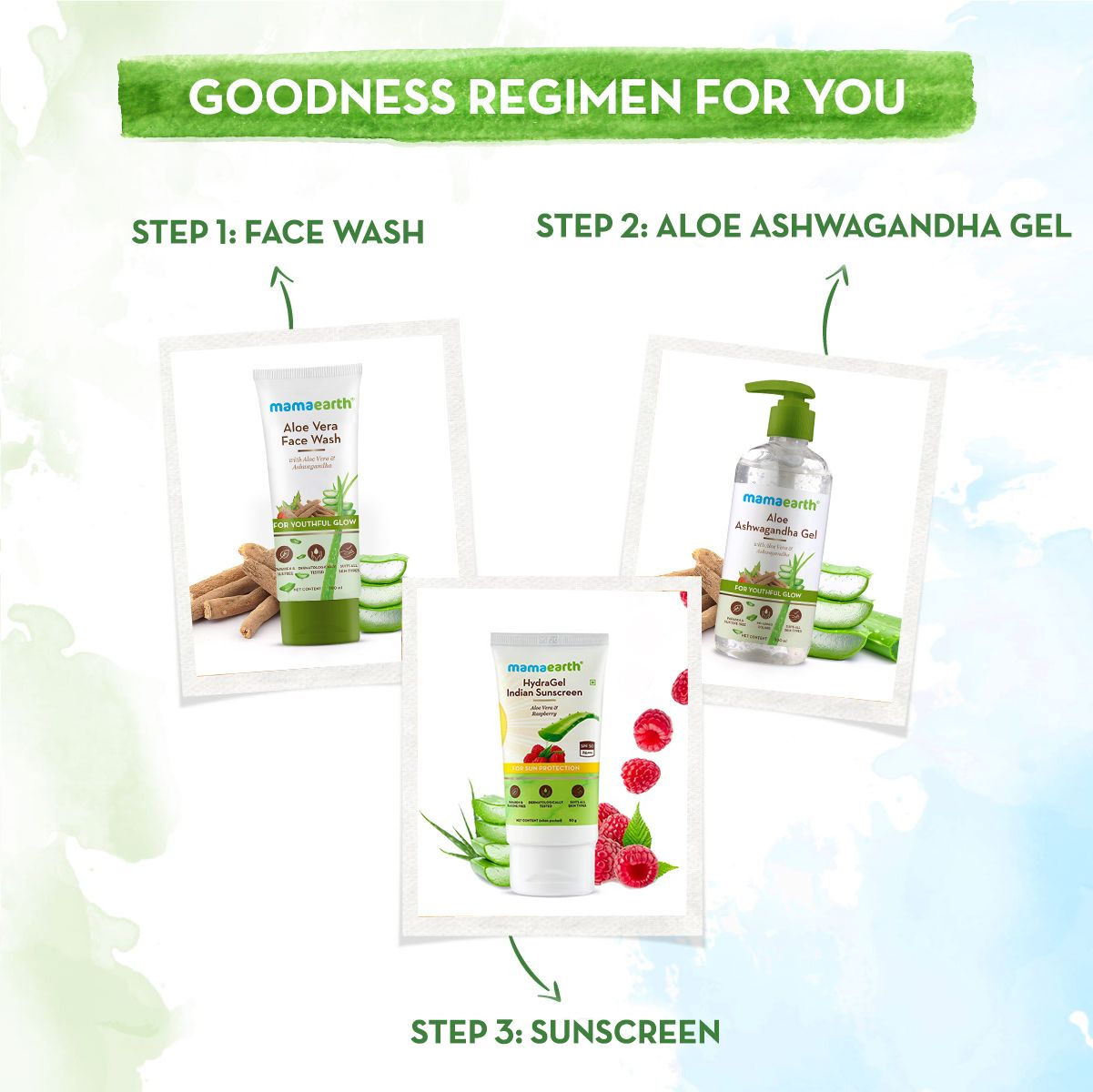 Aloe Ashwagandha Gel with Aloe Vera & Ashwagandha for a Youthful Glow - 300 ml