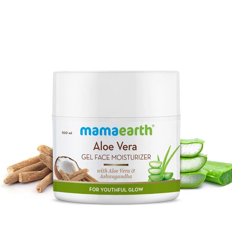 Aloe Vera Gel Moisturizer with Aloe Vera & Ashwagandha for a Youthful Glow - 100 g