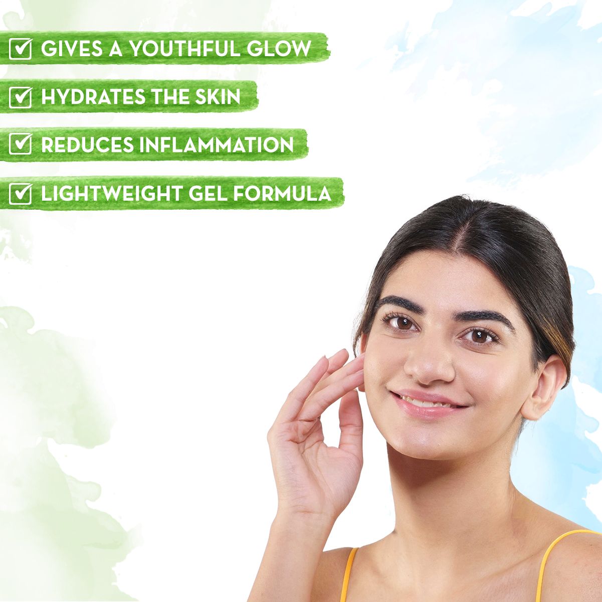 Aloe Vera Gel Moisturizer with Aloe Vera & Ashwagandha for a Youthful Glow - 100 g