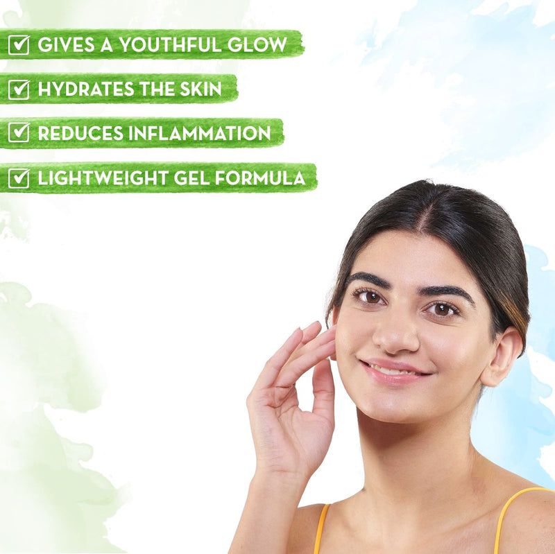 Aloe Vera Gel Face Moisturizer with Aloe Vera & Ashwagandha for a Youthful Glow - 15g