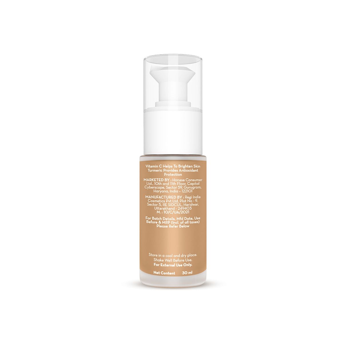 Hydra-Glow Full Coverage Foundation With Vitamin C & Turmeric - 30 ml | Nude Glow