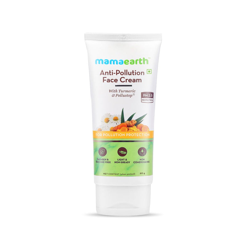 Anti-Pollution Daily Face Cream, for Dry and Oily Skin, with Turmeric and Pollustop For a Bright Glowing Skin  - 80ml