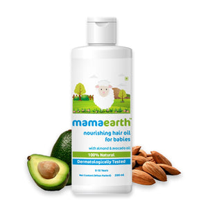 Nourishing Hair Oil for Babies with Almond and Avocado Oil - 200 ml
