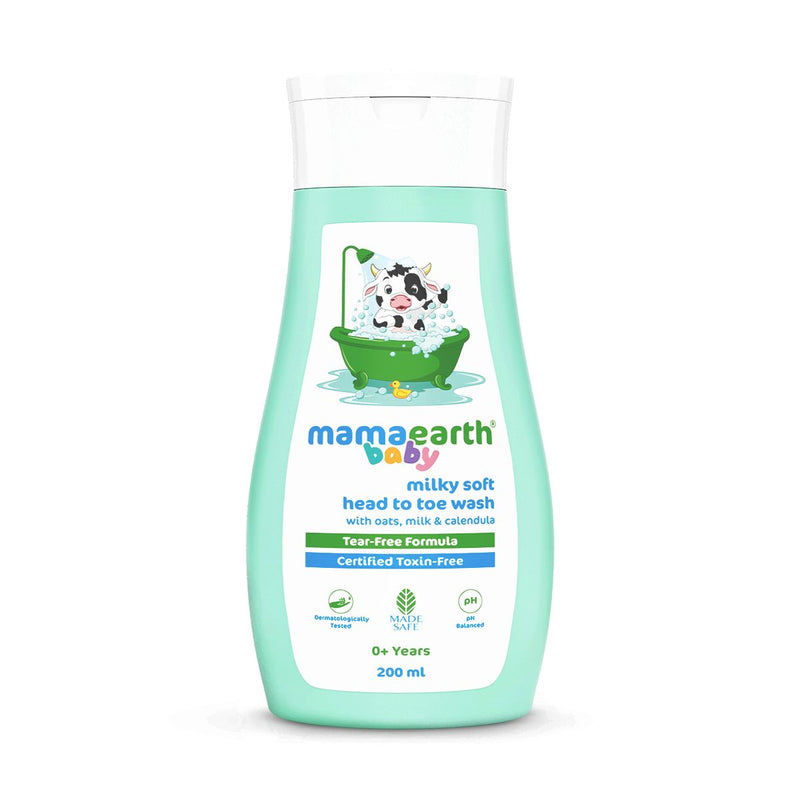 Milky Soft Head to Toe Wash With Oats, Milk, and Calendula  for Babies- 200 ml
