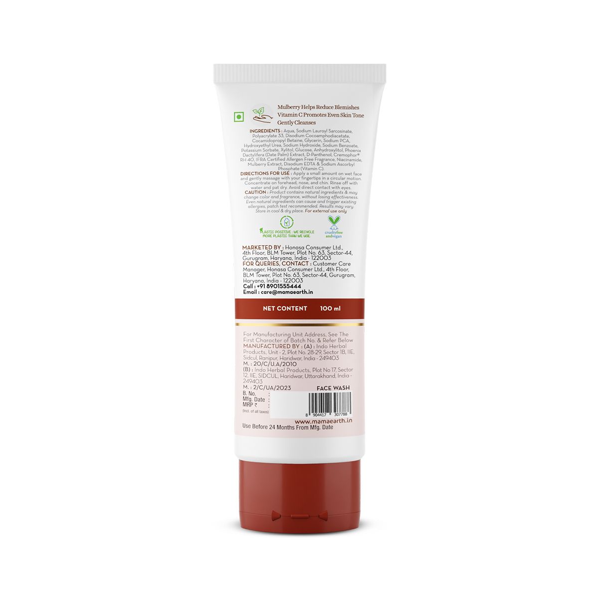 Bye Bye Blemishes* Face Wash with Mulberry and Vitamin C for Even Skin Tone - 100 ml