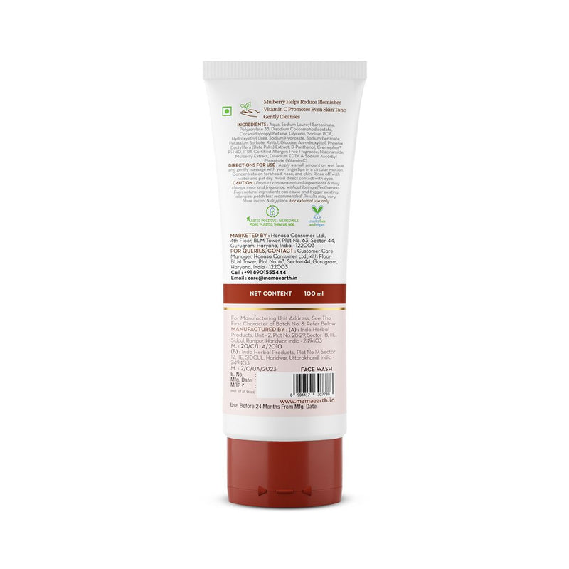 Bye Bye Blemishes* Face Wash with Mulberry and Vitamin C for Even Skin Tone - 100 ml