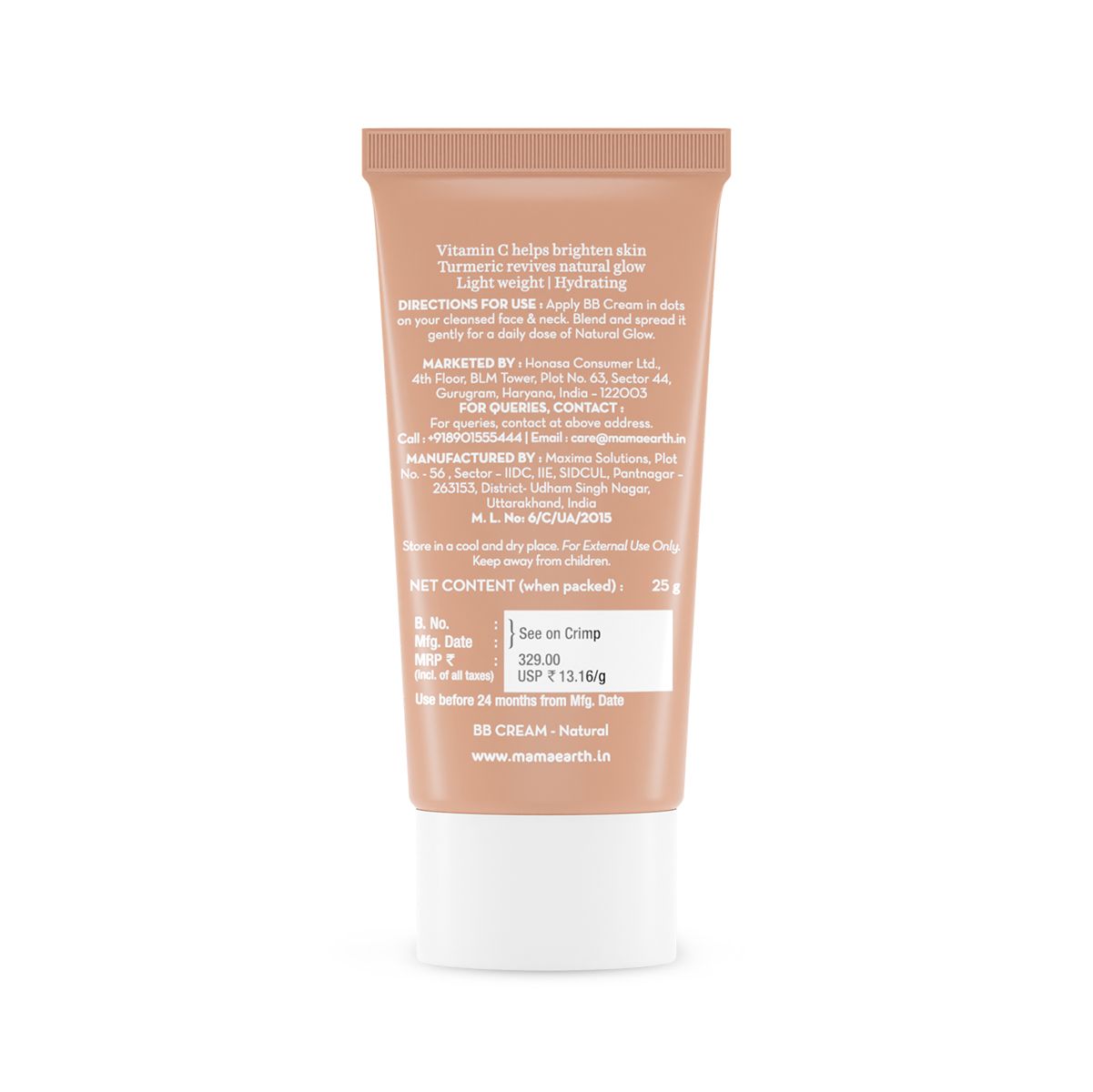 Glow Serum BB Cream with Vitamin C & Turmeric - 25 g