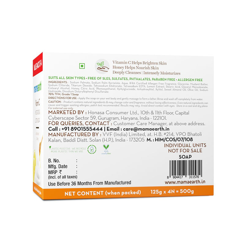 Vitamin C Moisturizing Lotion Soap with Vitamin C & Honey for Skin Illumination (Pack Of 4) - 125 g X 4