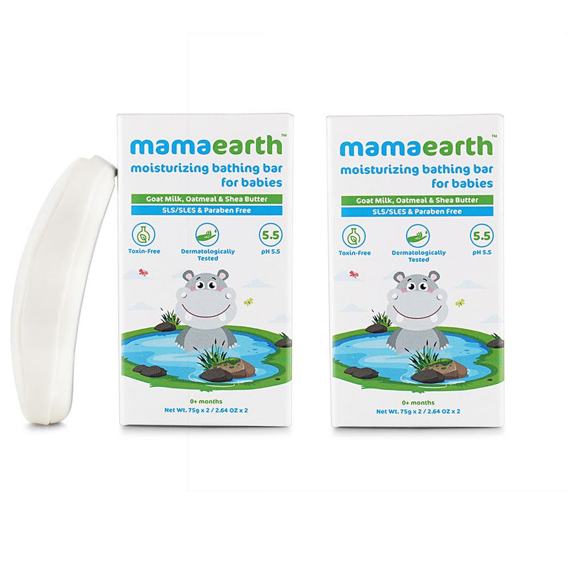Moisturizing Bathing Bar Soap For Babies - pack of 4*75 g