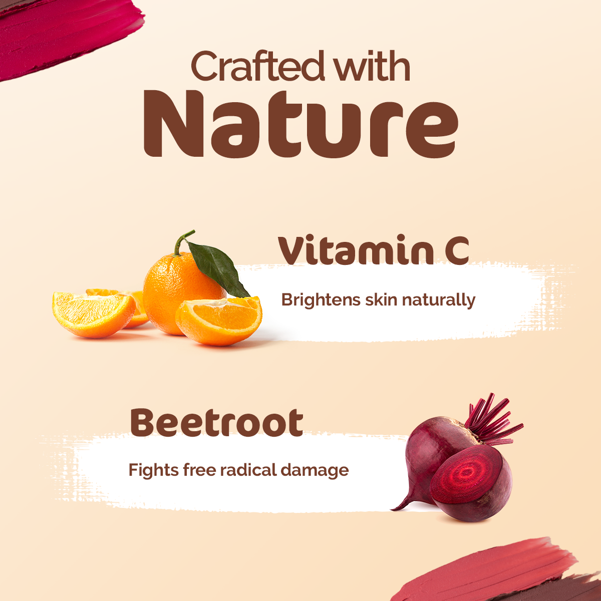 Nourishing Natural Lip Cheek & Eye Tint with Vitamin C & Beetroot - Beet Red - 4 g