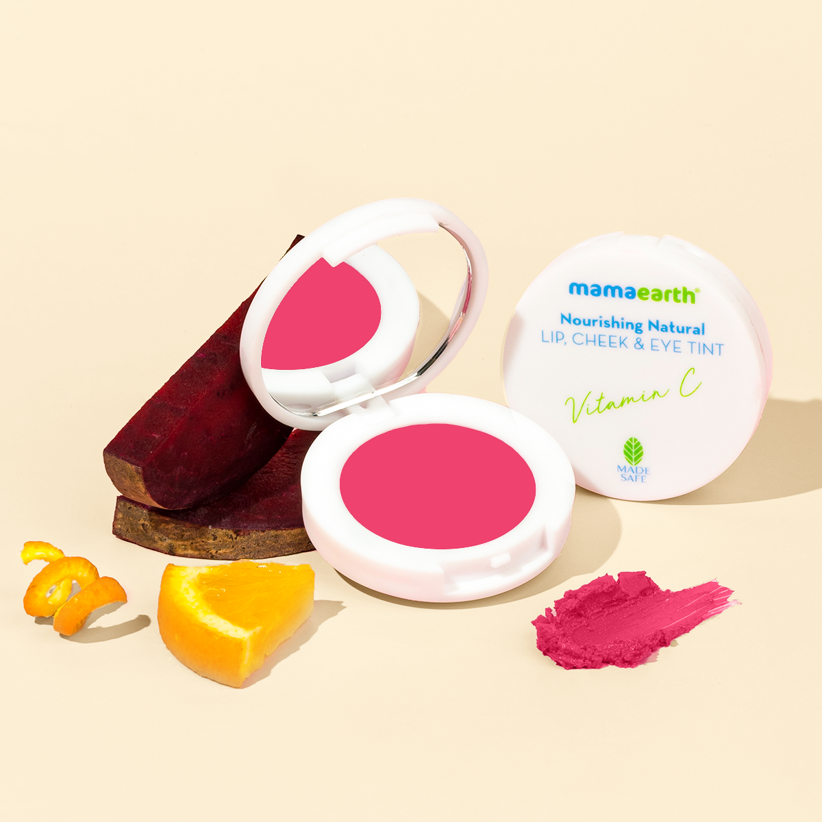 Nourishing Natural Lip Cheek & Eye Tint with Vitamin C & Beetroot - Beet Red - 4 g