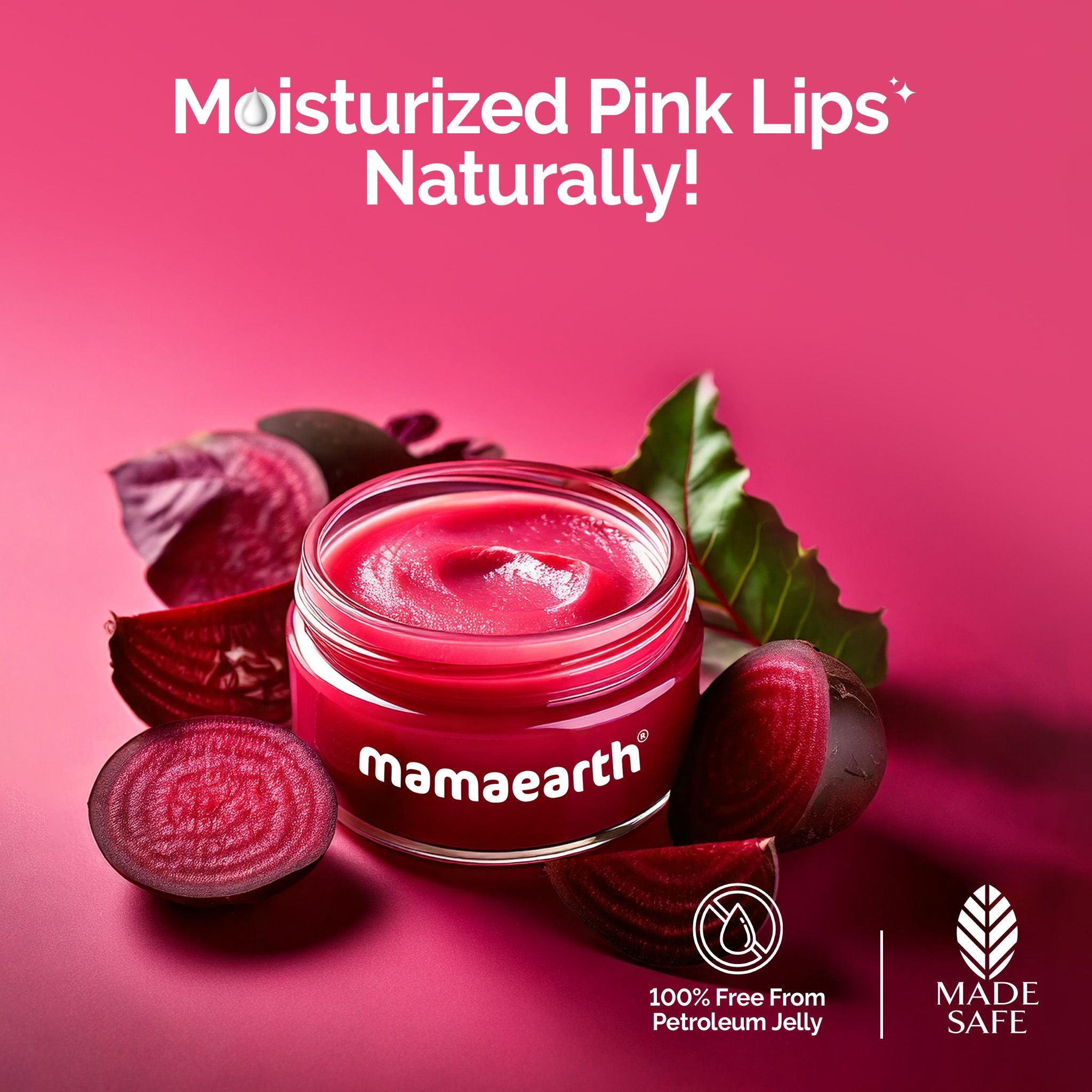 Beetroot Moisture Therapy Lip Balm with Beetroot & Hyaluronic Acid for Dry & Chapped Lips- 15 g (Pack of 2)