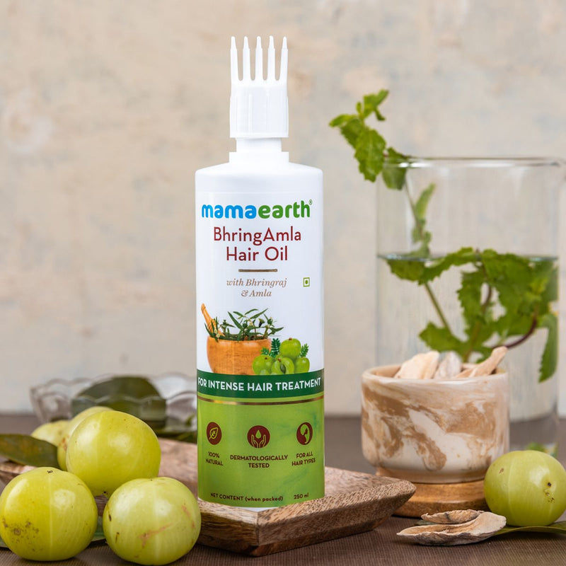 BhringAmla Hair Oil with Bhringraj and Amla for Intense Hair Treatment - 250ml