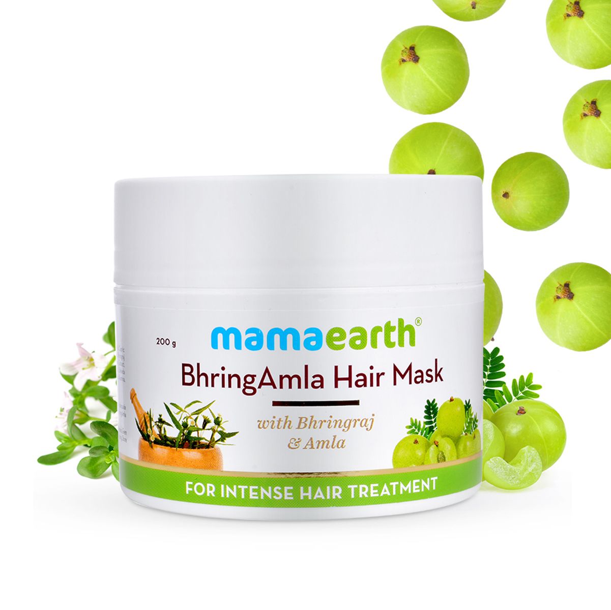 BhringAmla Hair Mask with Bhringraj and Amla for Intense Hair Treatment - 200 g