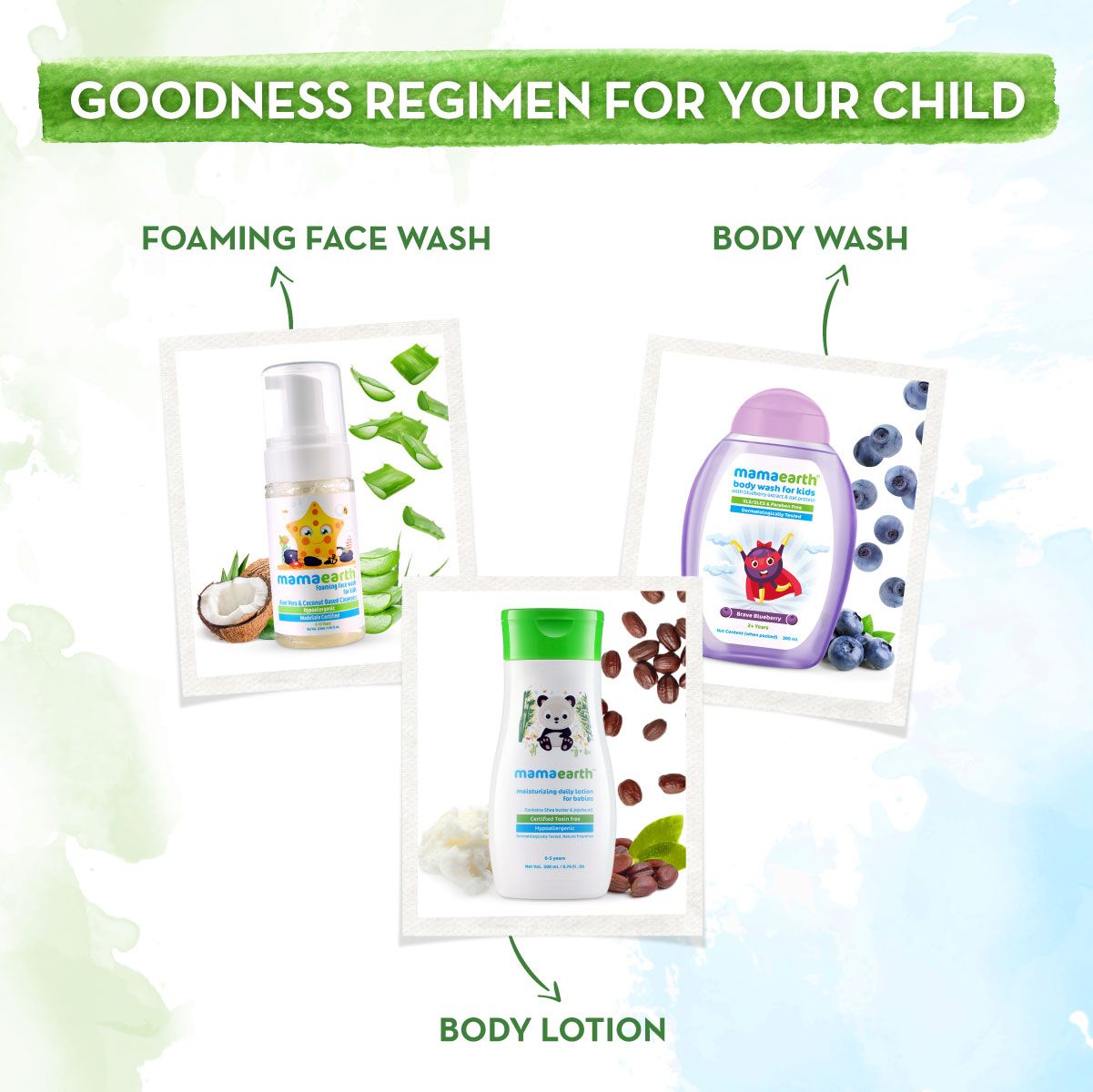 Brave Blueberry Body Wash For Kids with Blueberry and Oat Protein - 300 ml