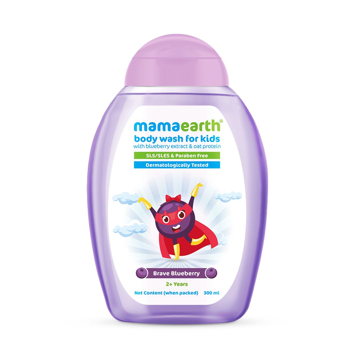 Brave Blueberry Body Wash For Kids with Blueberry and Oat Protein - 300 ml