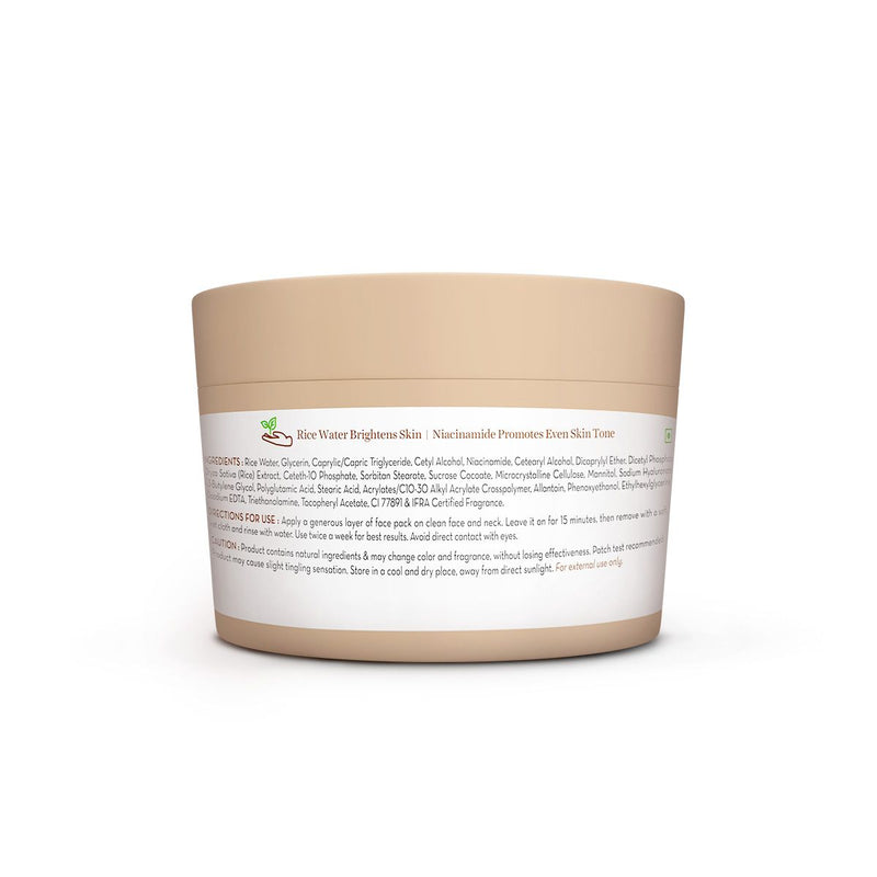 Rice Dewy Bright Face Pack with Rice Water & Niacinamide for For Glass Skin - 200 g