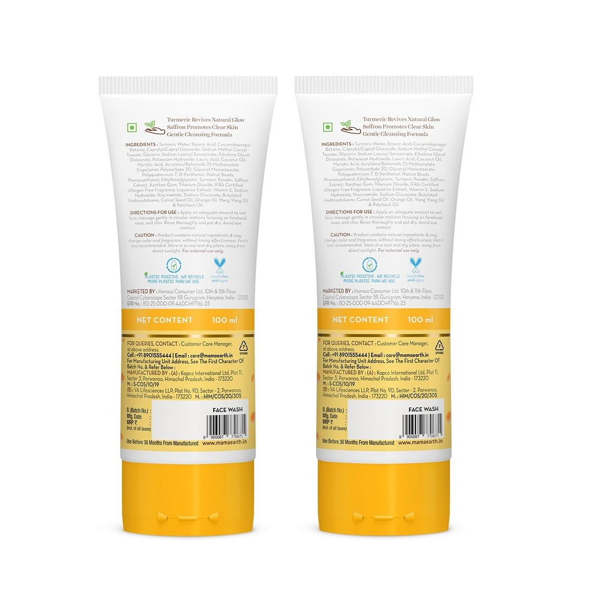 Ubtan Facewash for tan removal, Pack Of 2 - 100ml*2