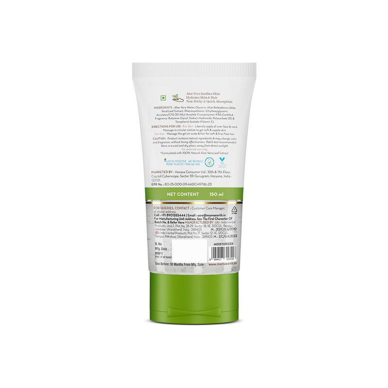 Aloe Vera Gel with 100% Natural Aloe Vera & Vitamin E for Skin & Hair - 150 ml