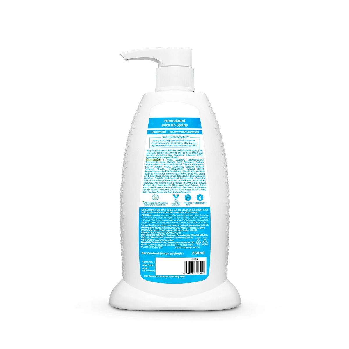 Baby DermaSoft Body Lotion  for Baby's Sensitive Skin - 250 ml