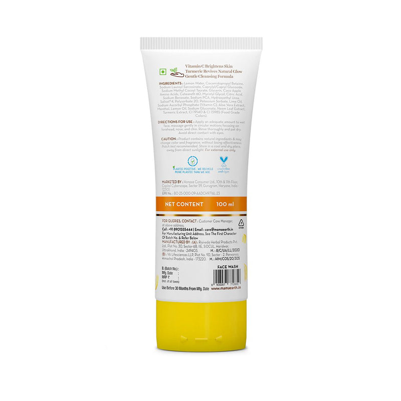 Vitamin C Face Wash with Vitamin C and Turmeric for Skin Illumination - 100ml