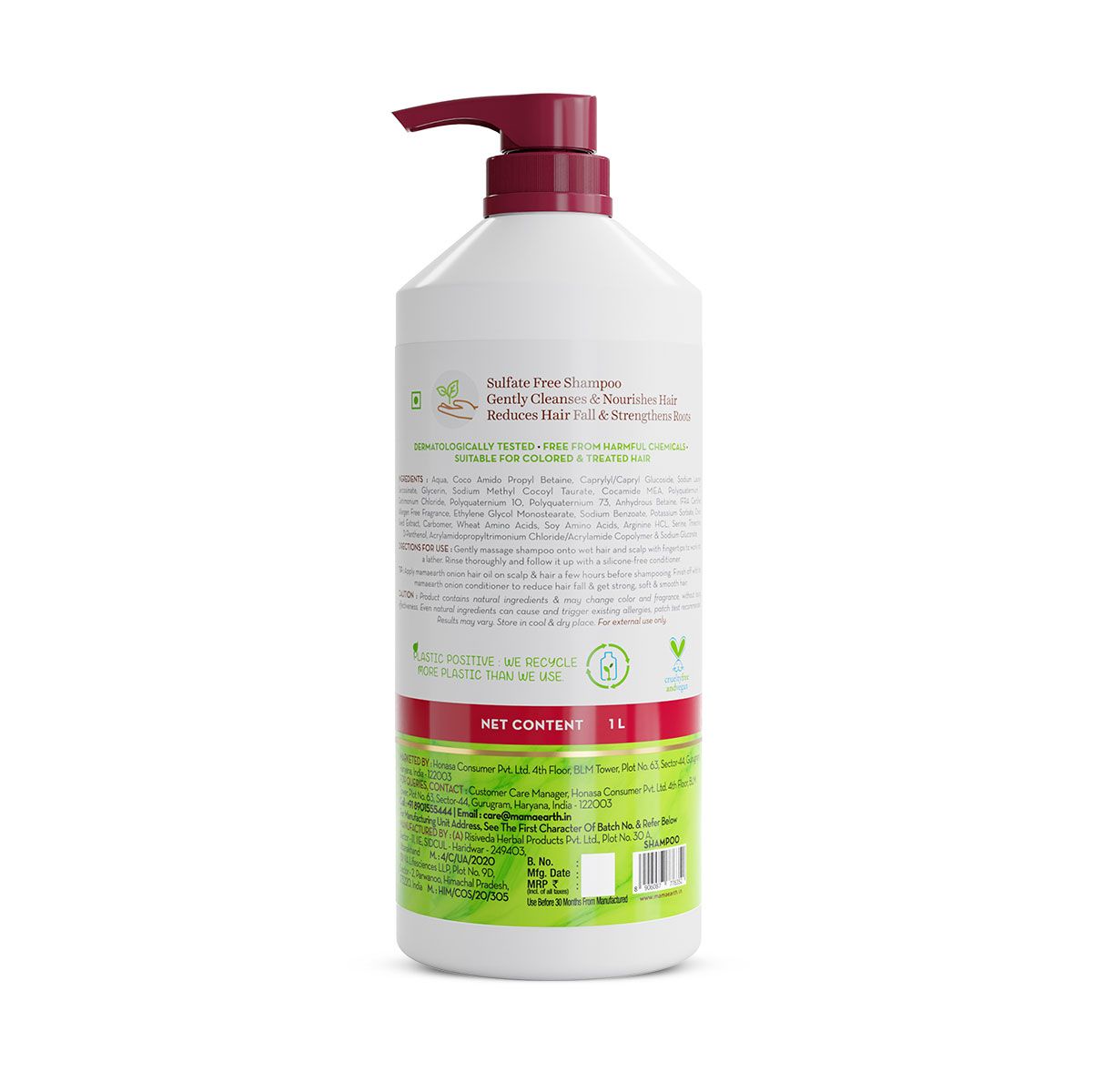 Onion Shampoo for Hair Growth and Hair Fall Control with Onion and Plant Keratin - 1 Litre