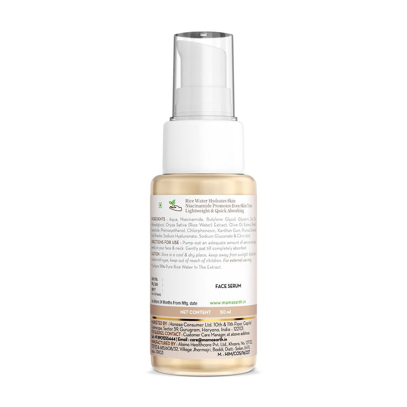 Rice Water Dewy Active Serum With Rice Water & 10% Niacinamide For Glass Skin - 50 ml
