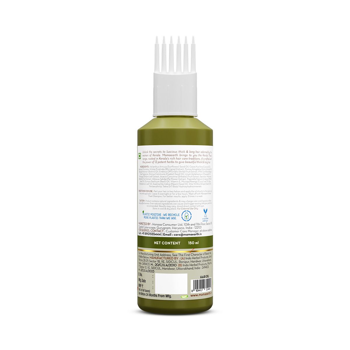 Mamaearth Kerala Thaali Hair Oil with Hibiscus, Bhringraj, Methi Dana & Amla for Thick & Long Hair - 150 ml