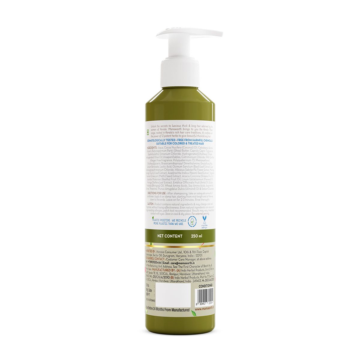 Mamaearth Kerala Thaali Conditioner with Hibiscus, Amla, Reetha and Methi Dana for Smooth, Thick & Long Hair - 250 ml