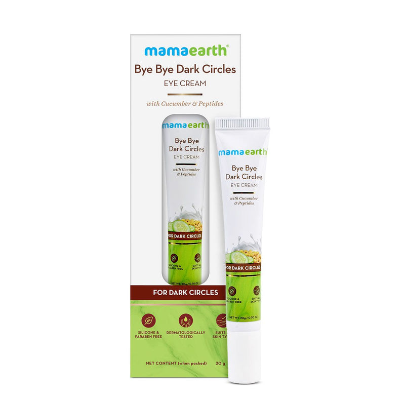 Bye Bye Dark Circles Eye Cream with Cucumber and Peptides for Dark Circles - 20g
