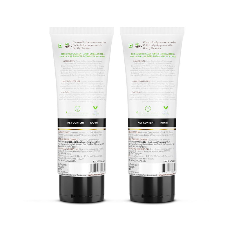 Charcoal Facewash for Oil Control - 100ml (Pack Of 2)