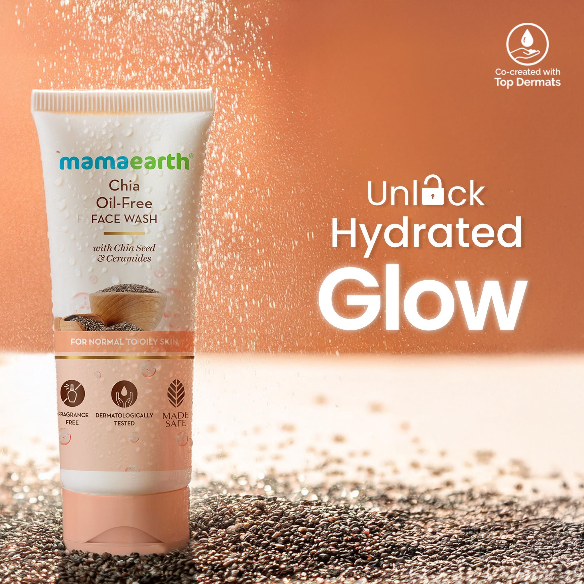 Chia face wash unlock hydrated glow with ceramides
